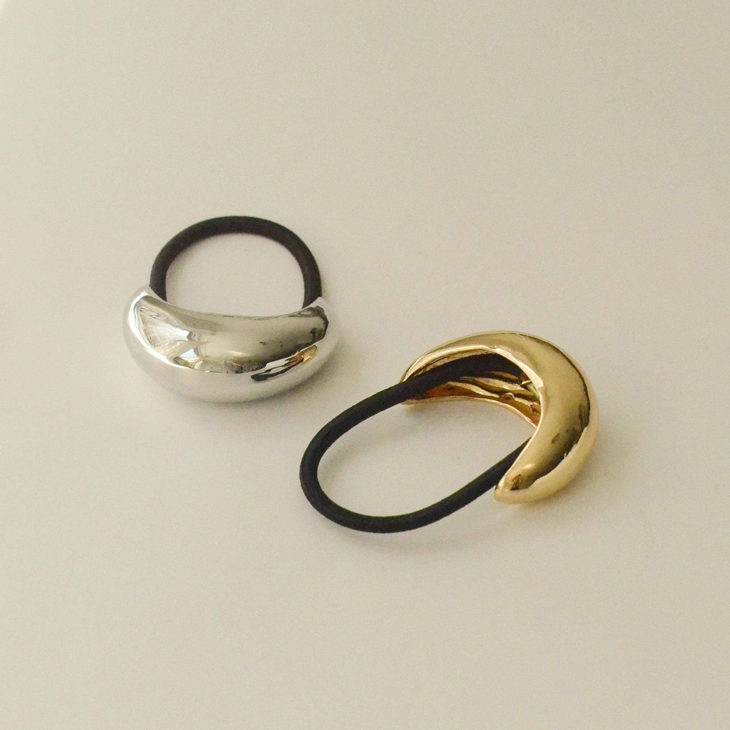 Wide Crescent Ponytail Hair Tie