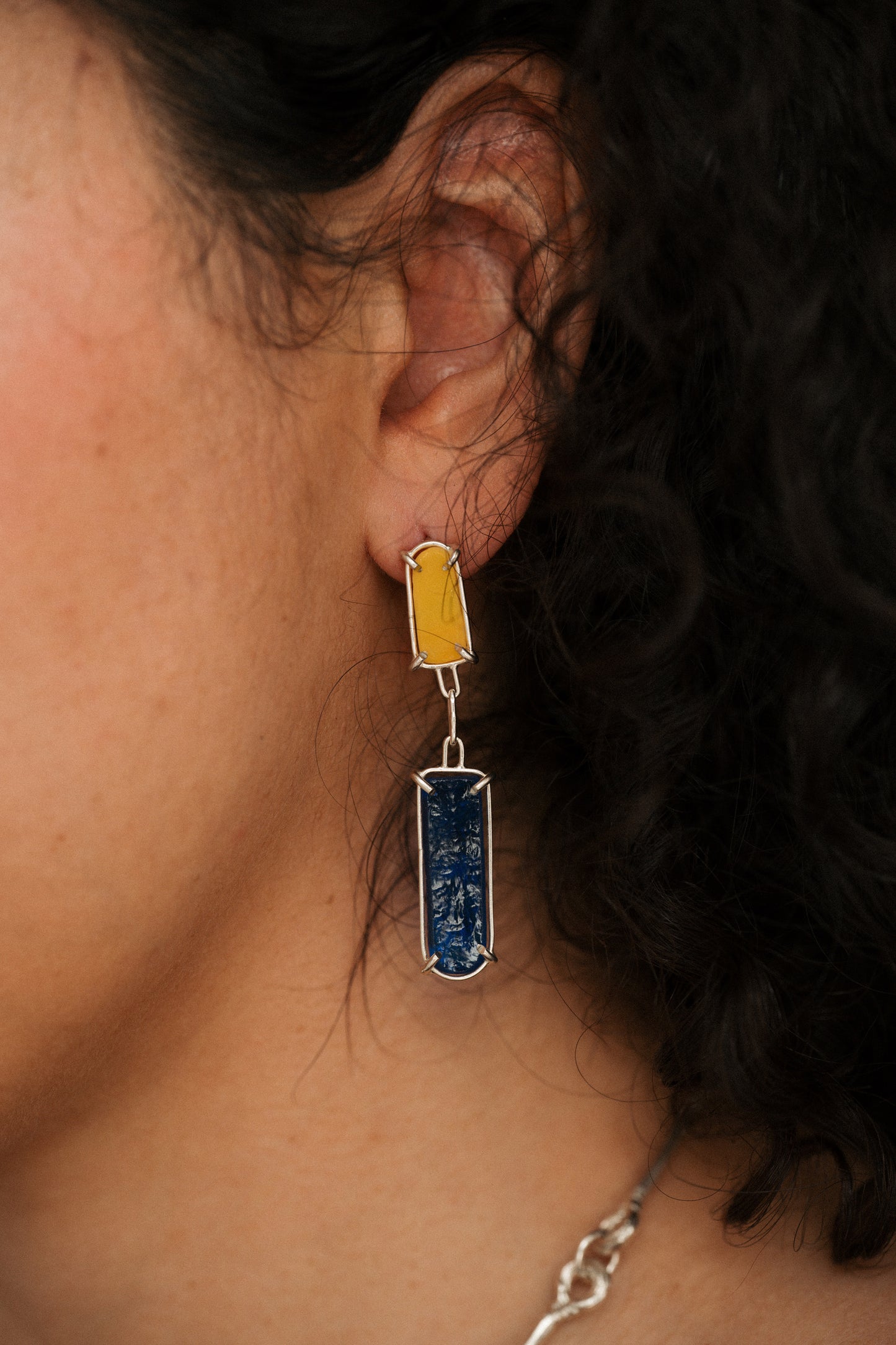 Glass Dangle Earrings