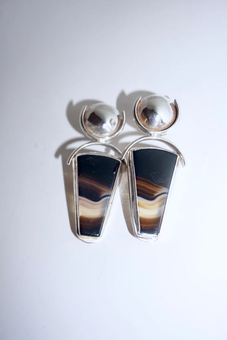 Banded Scarab Earrings
