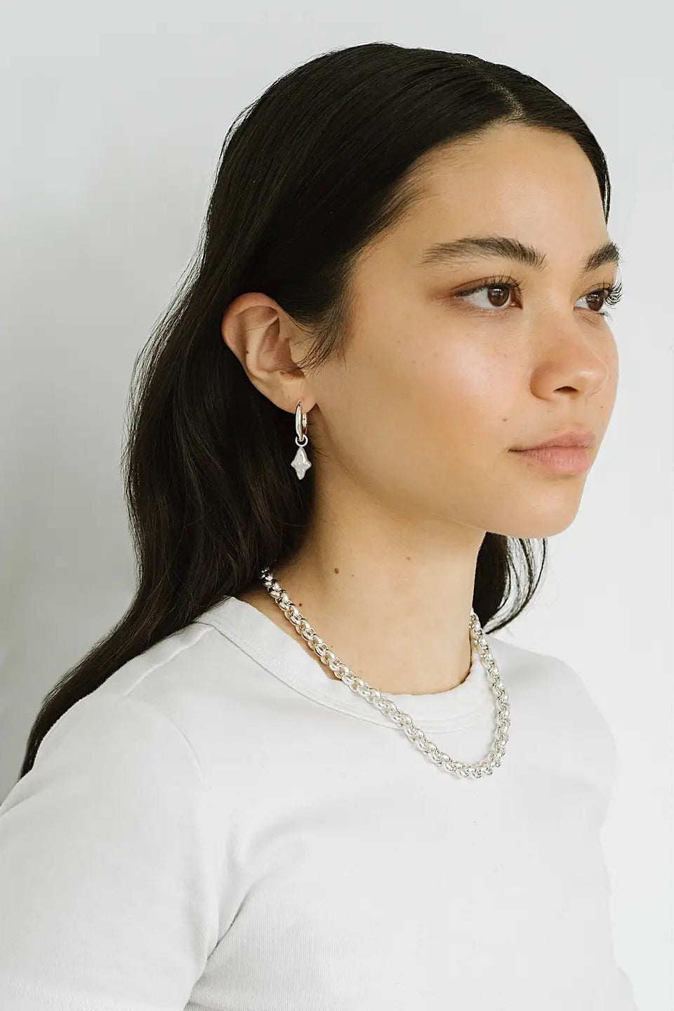Anna Hoops + Falling Star Pearl