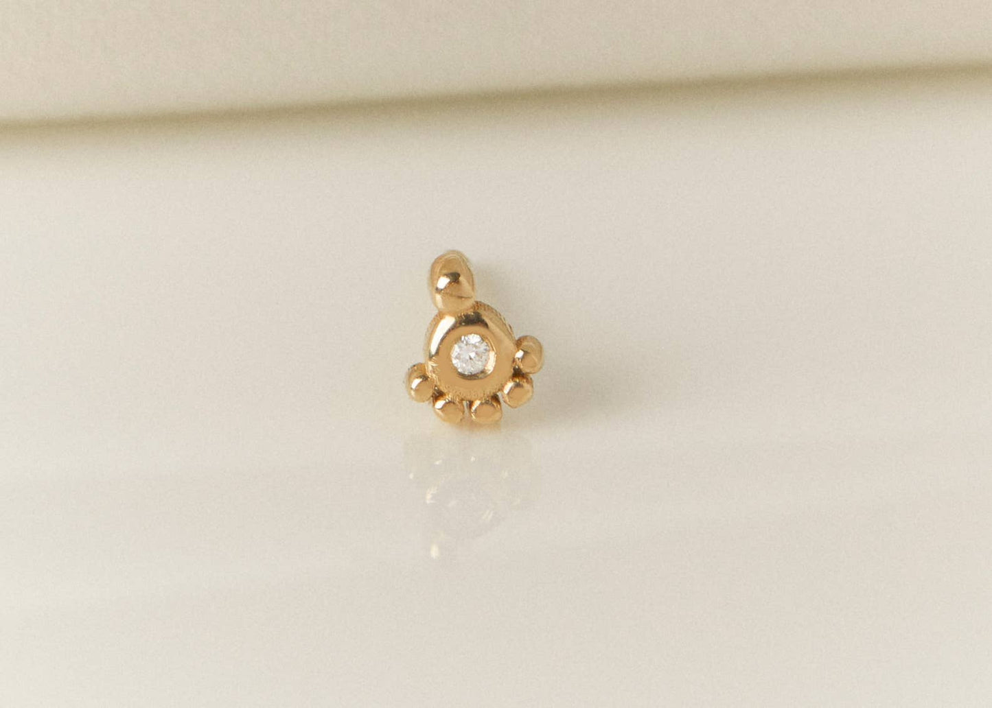 14k Gold Pompeii Single Stud Earring