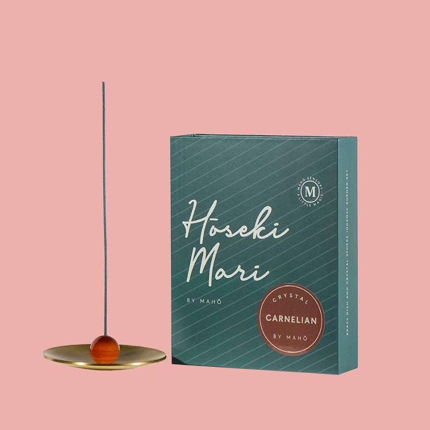 Hoseki Mari - Carnelian Crystal Incense Burner