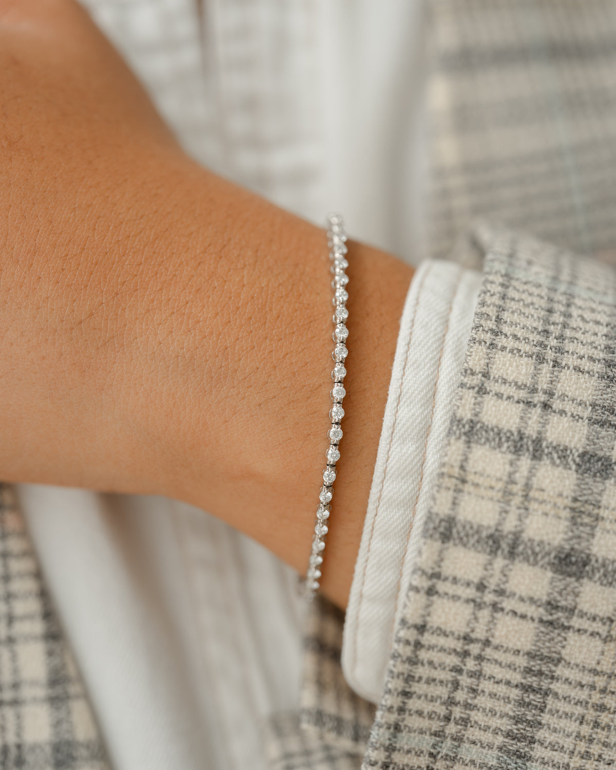 White Gold Tennis Bracelet