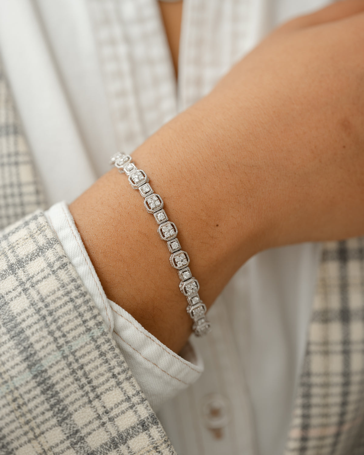 Antique Style Tennis Bracelet