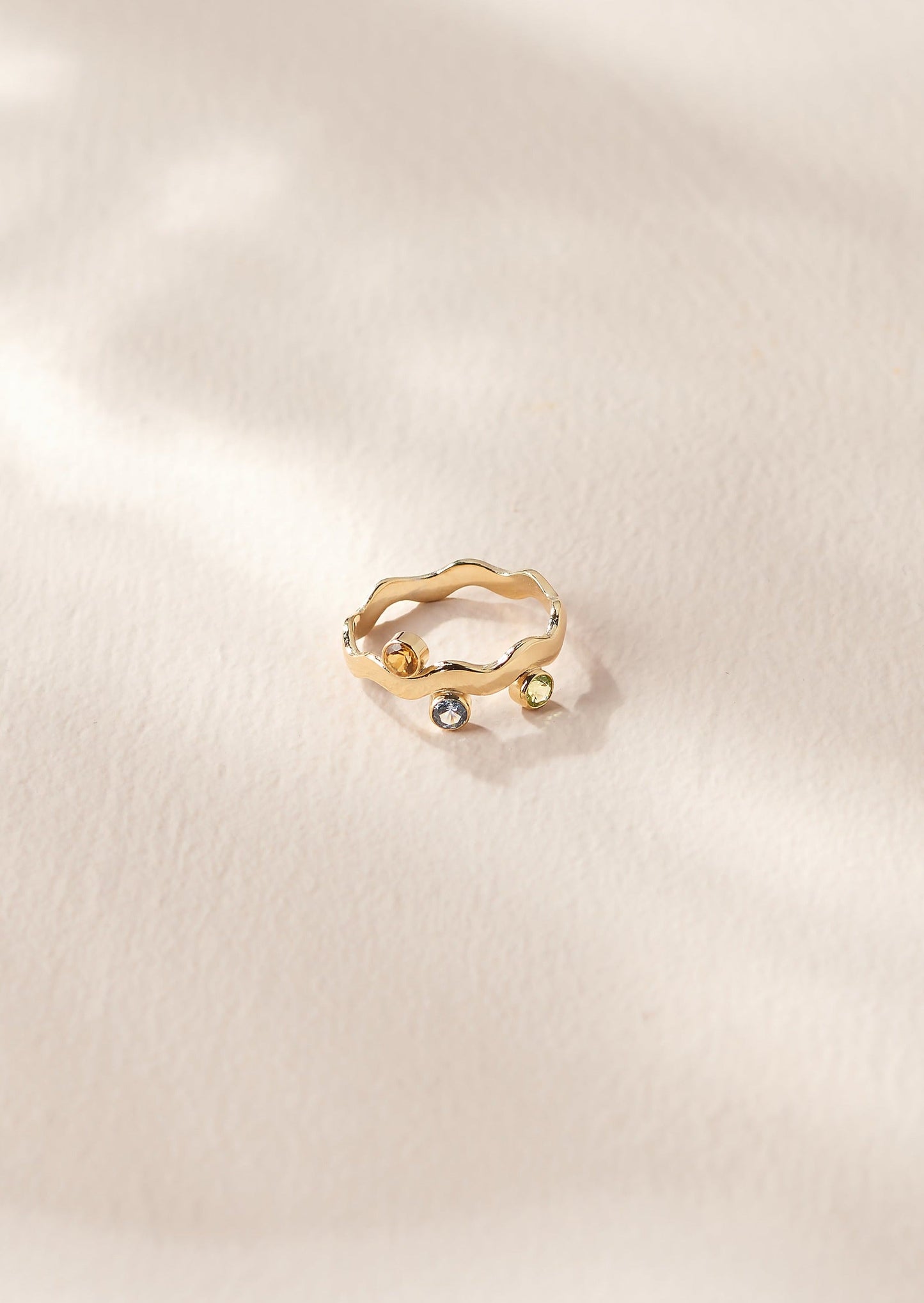 Gemstone Squiggle Ring