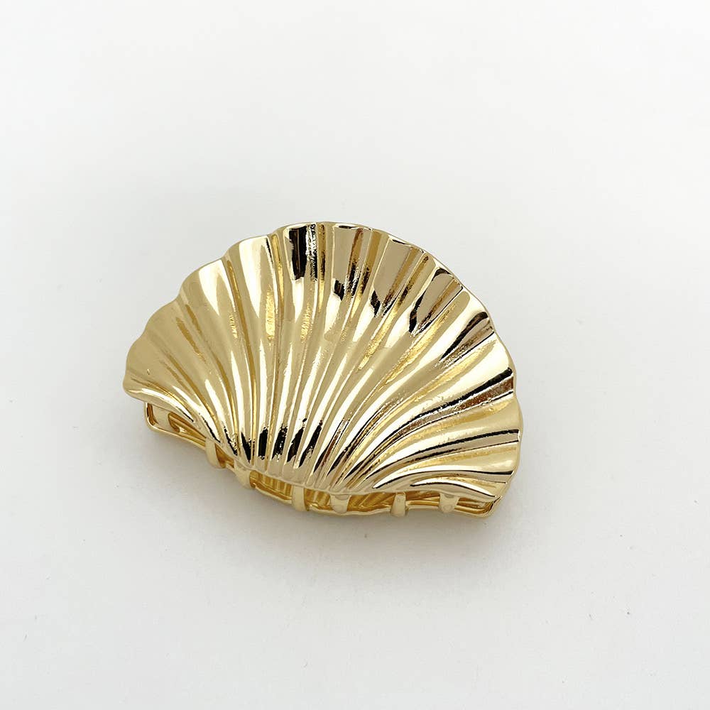 Large Shell Metal Hair Clip
