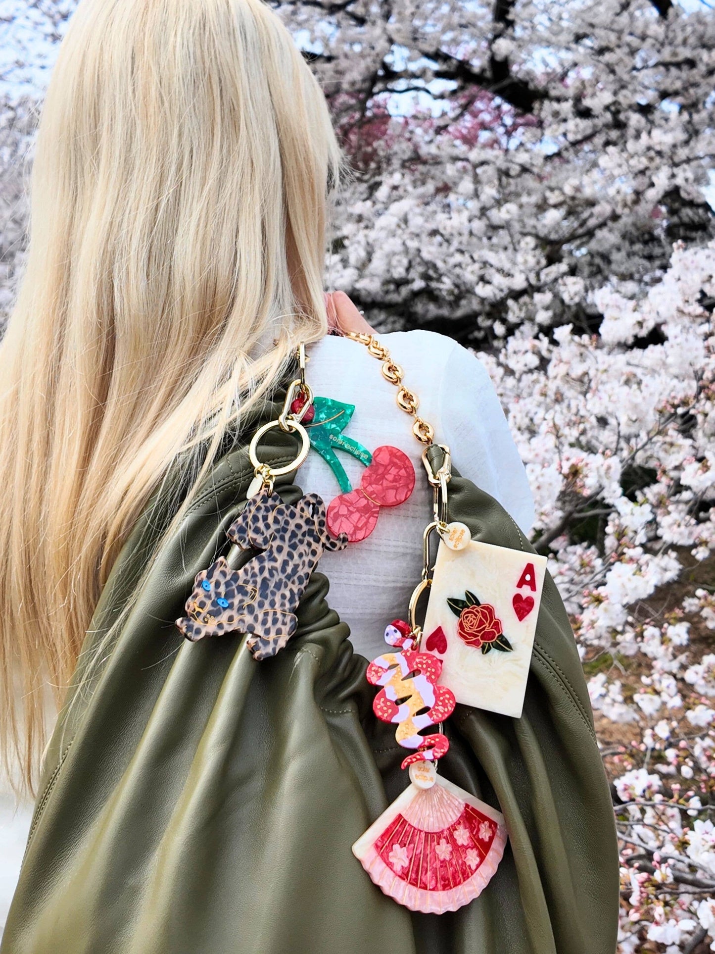 Blossom Fan Bag Charm