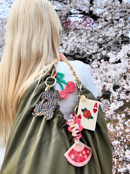 Blossom Fan Bag Charm