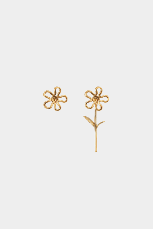 Flora Studs + Stem Earring Jacket