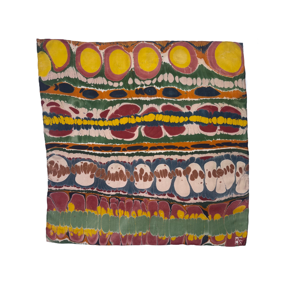 Ruby Stripe Silk Bandana