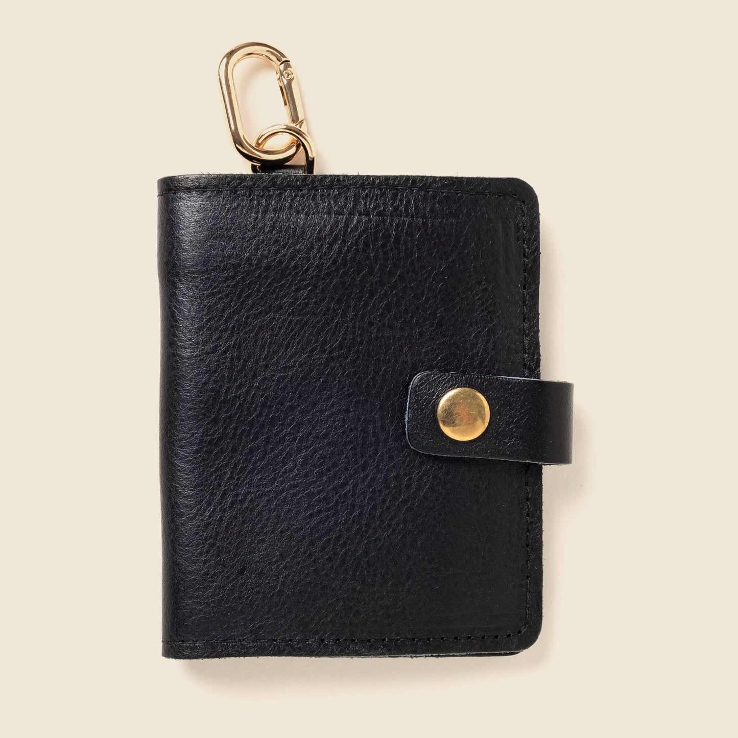 Snap Leather Wallet with Key Ring