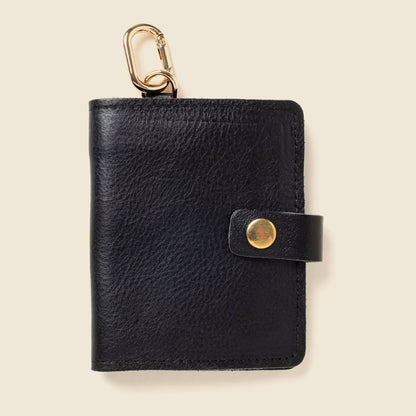 Snap Leather Wallet with Key Ring