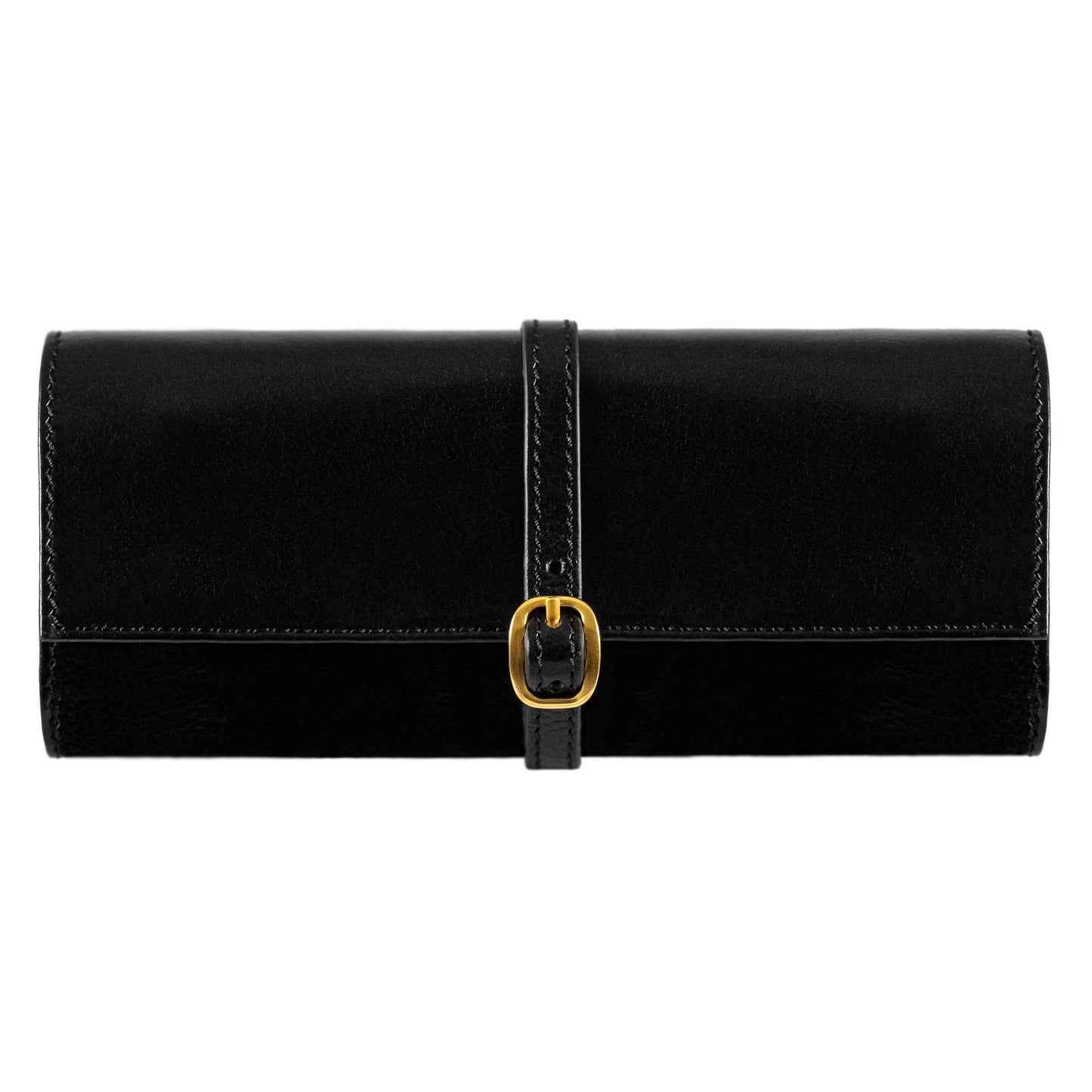 Leather Jewelry Roll Travel Case