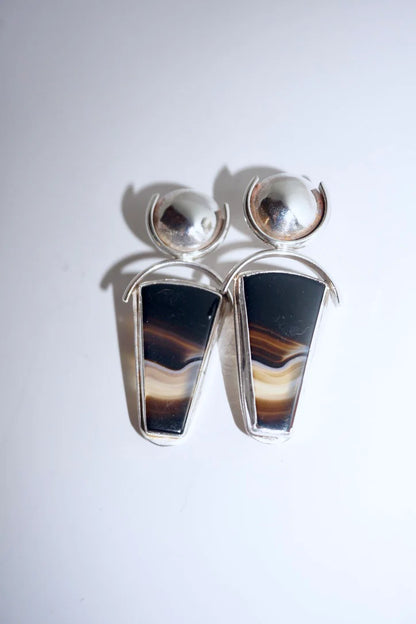 Banded Scarab Earrings