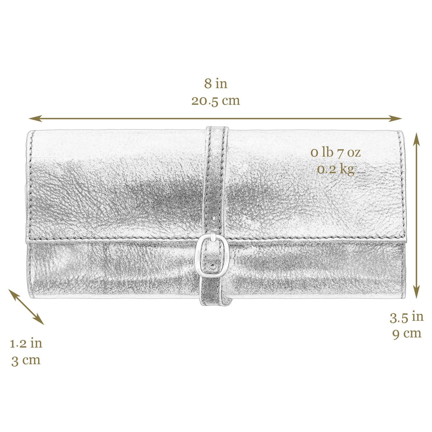 Leather Jewelry Roll Travel Case