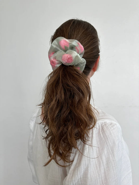 Mini Sheer Rose Stuff Scrunchie