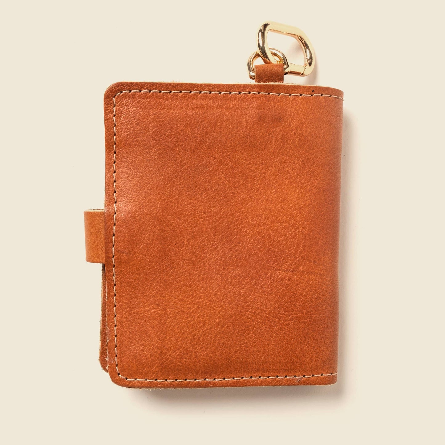 Snap Leather Wallet with Key Ring