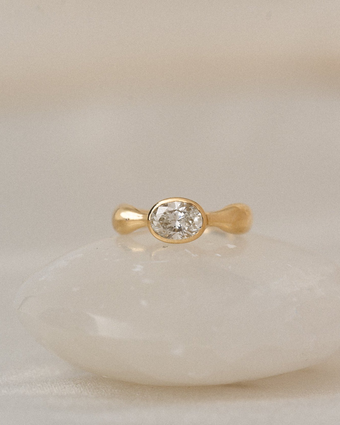 Droplet Solitaire Ring