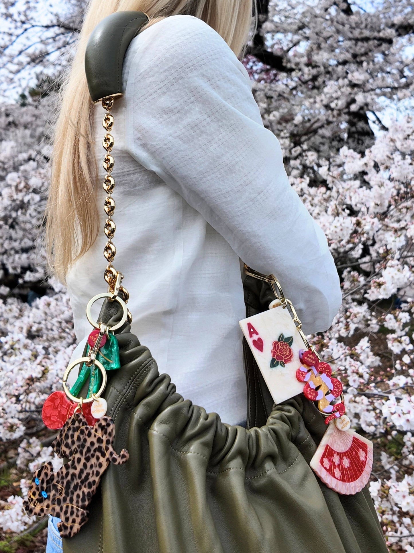Blossom Fan Bag Charm