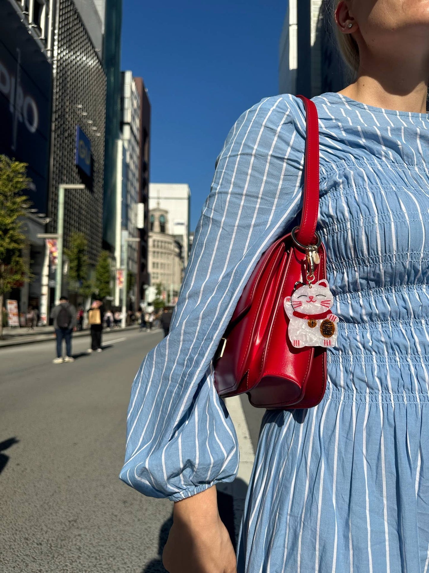 Lucky Cat Bag Charm