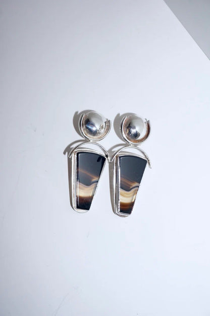 Banded Scarab Earrings