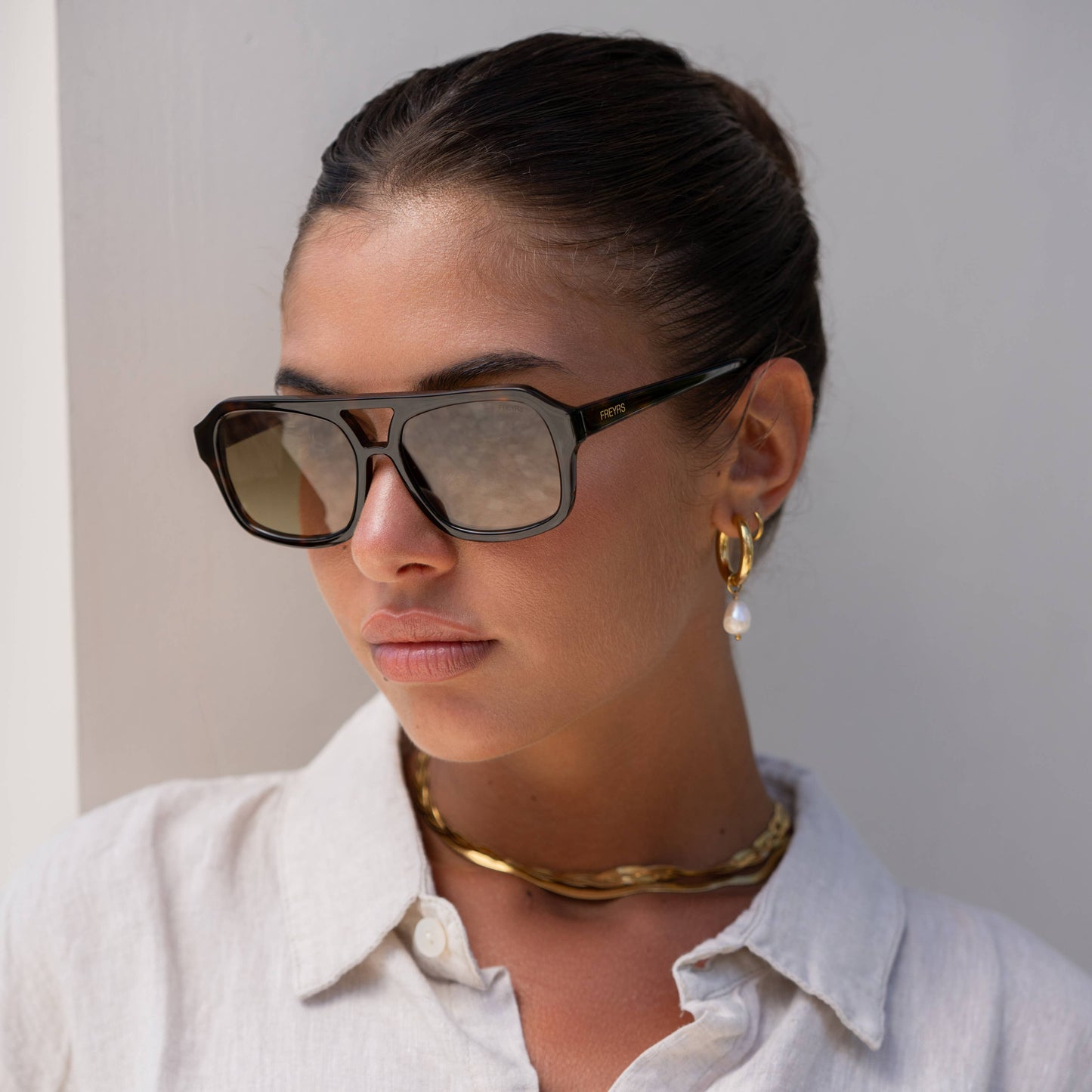 Havana Aviator Sunglasses