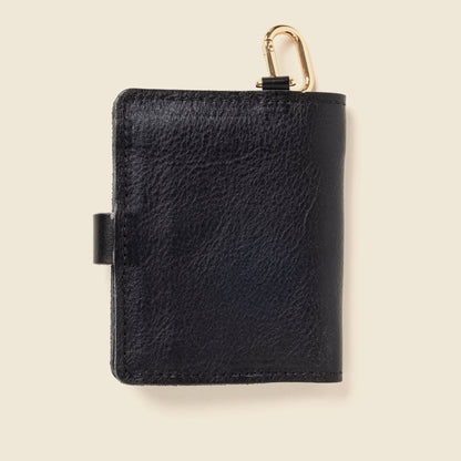 Snap Leather Wallet with Key Ring