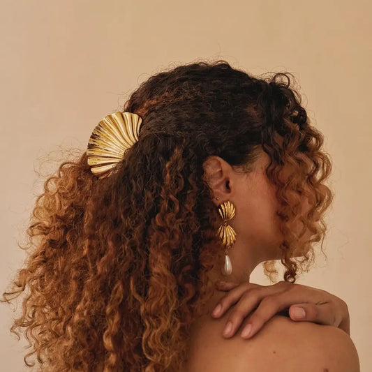 Small Shell Metal Hair Clip