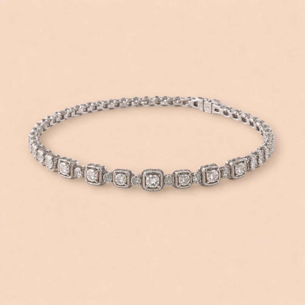 Antique Style Tennis Bracelet