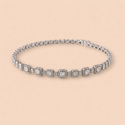 Antique Style Tennis Bracelet