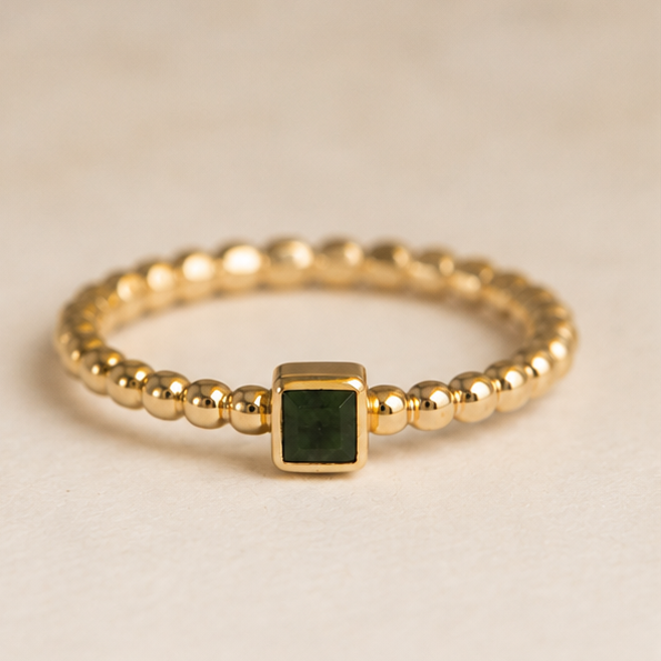 Inlay Jade Naz Ring