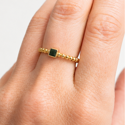 Inlay Jade Naz Ring