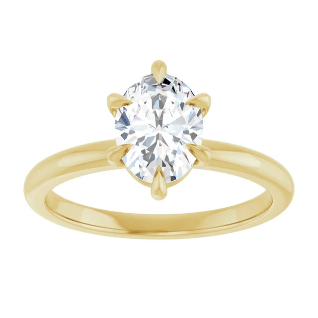 Oval Solitare Ring