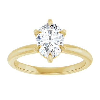 Oval Solitare Ring