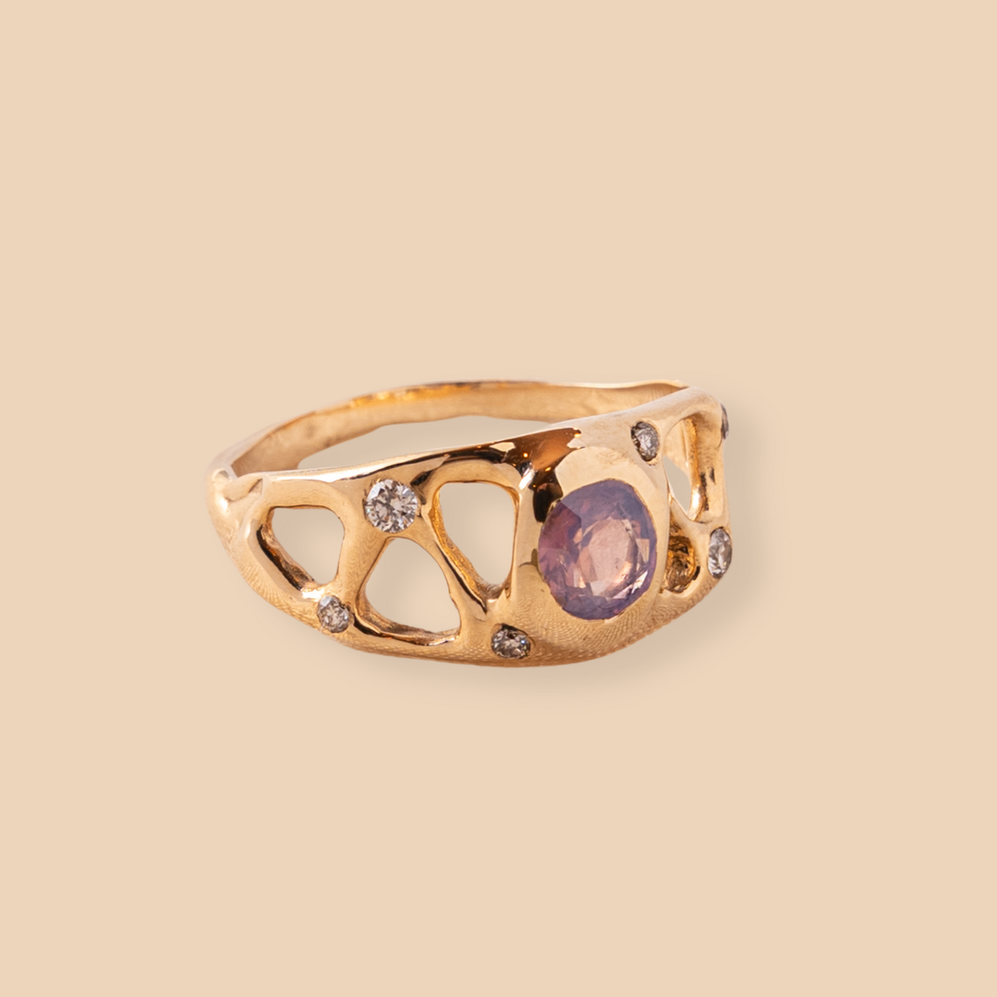 Mazey Ring with Pink Sapphire