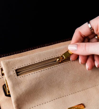 Leather Jewelry Roll Travel Case