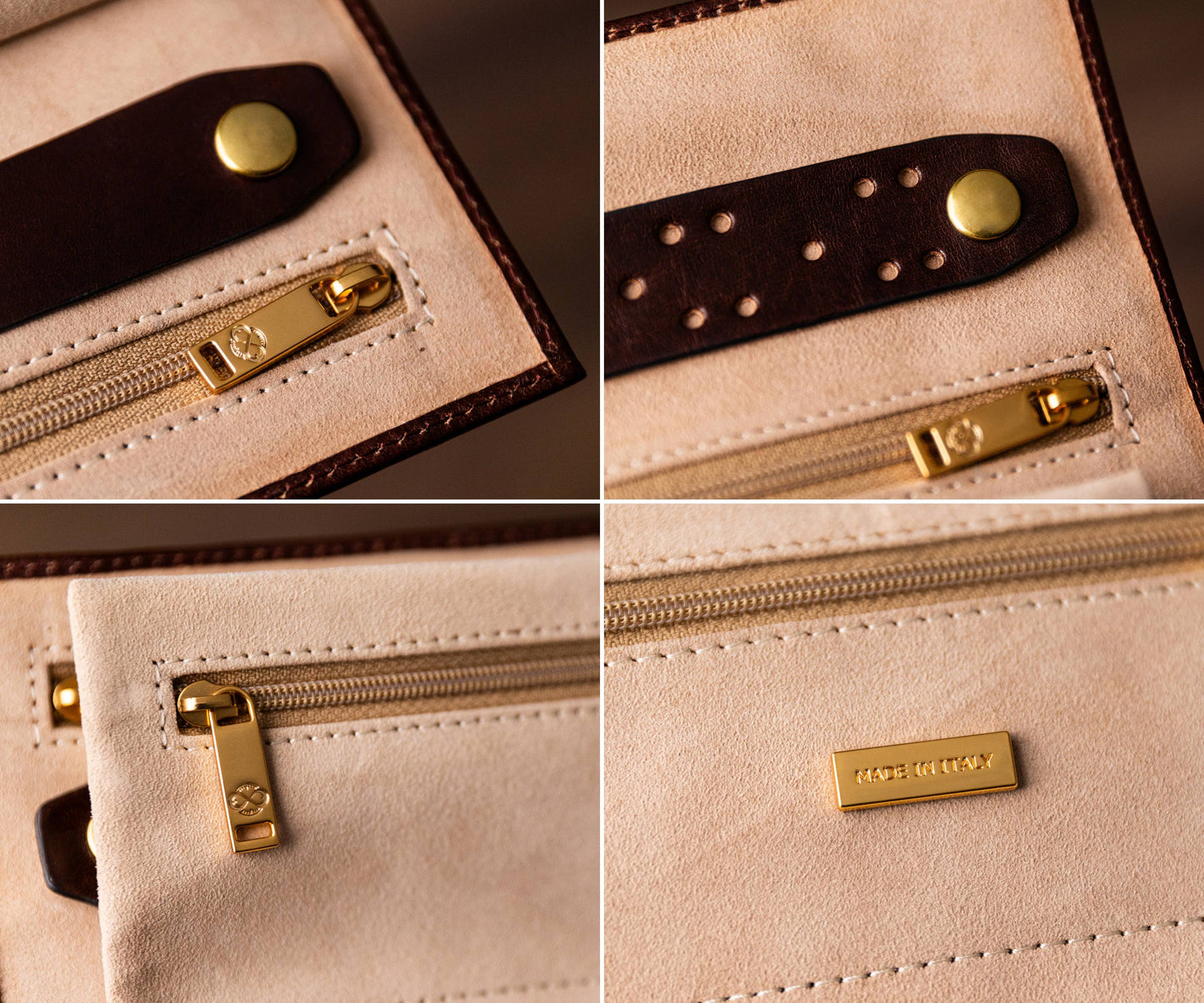 Leather Jewelry Roll Travel Case