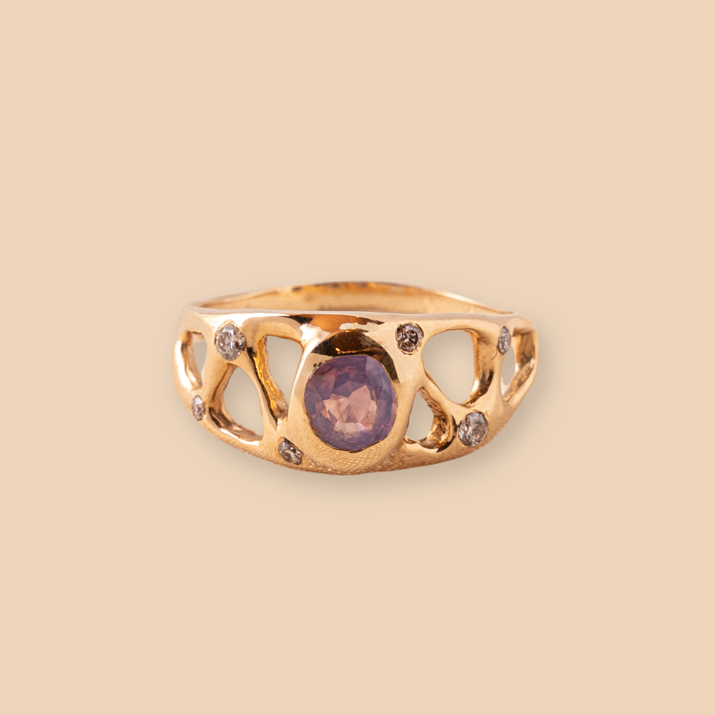 Mazey Ring with Pink Sapphire