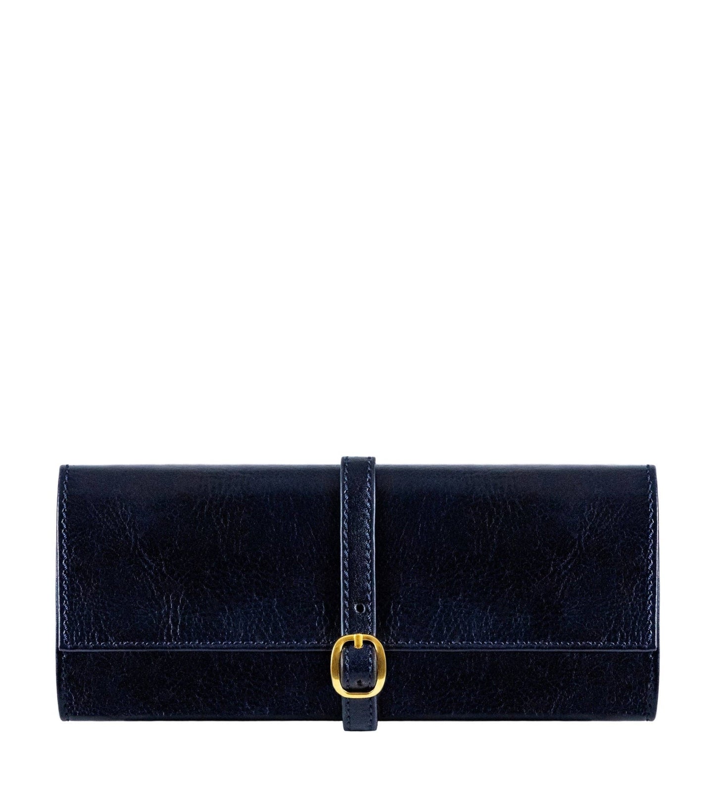 Leather Jewelry Roll Travel Case