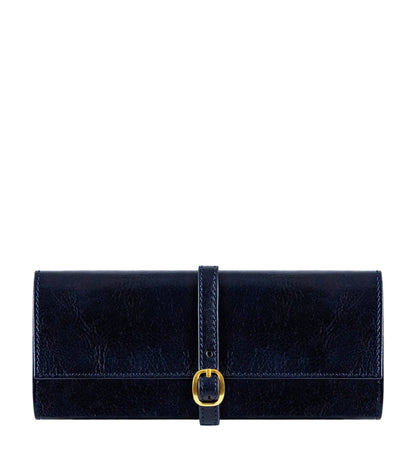 Leather Jewelry Roll Travel Case