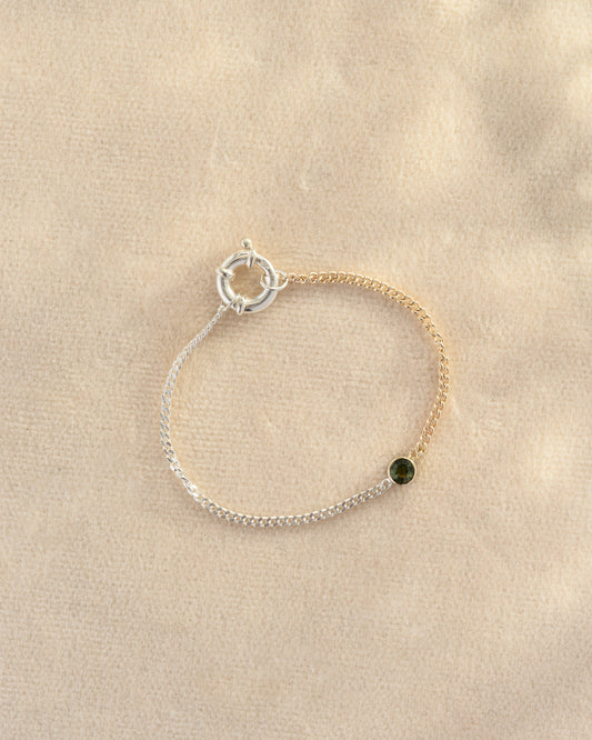 Sapphire Mixed Metal Bracelet #2 | OOAK