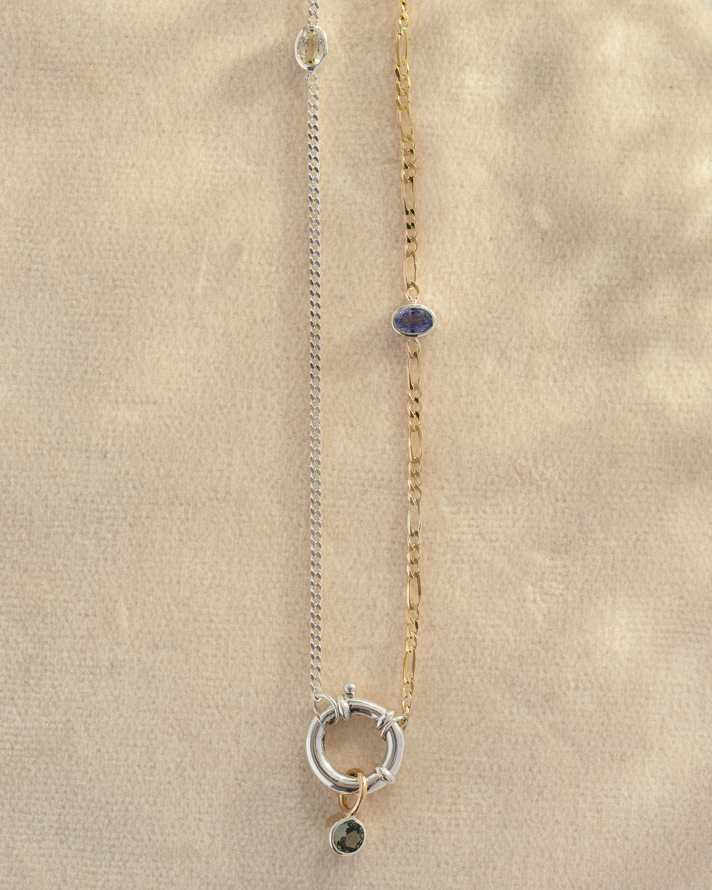 Sapphire Mixed Metal Chain #2 | OOAK