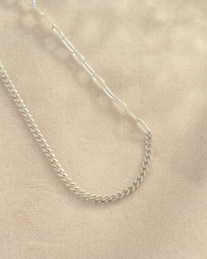 Paperclip x Curb Chain Necklace | OOAK