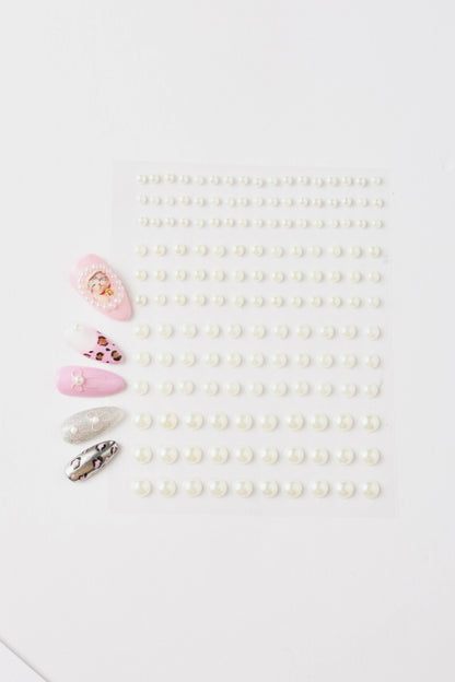 White Pearl Nail Stickers