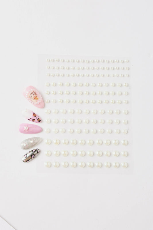 White Pearl Nail Stickers