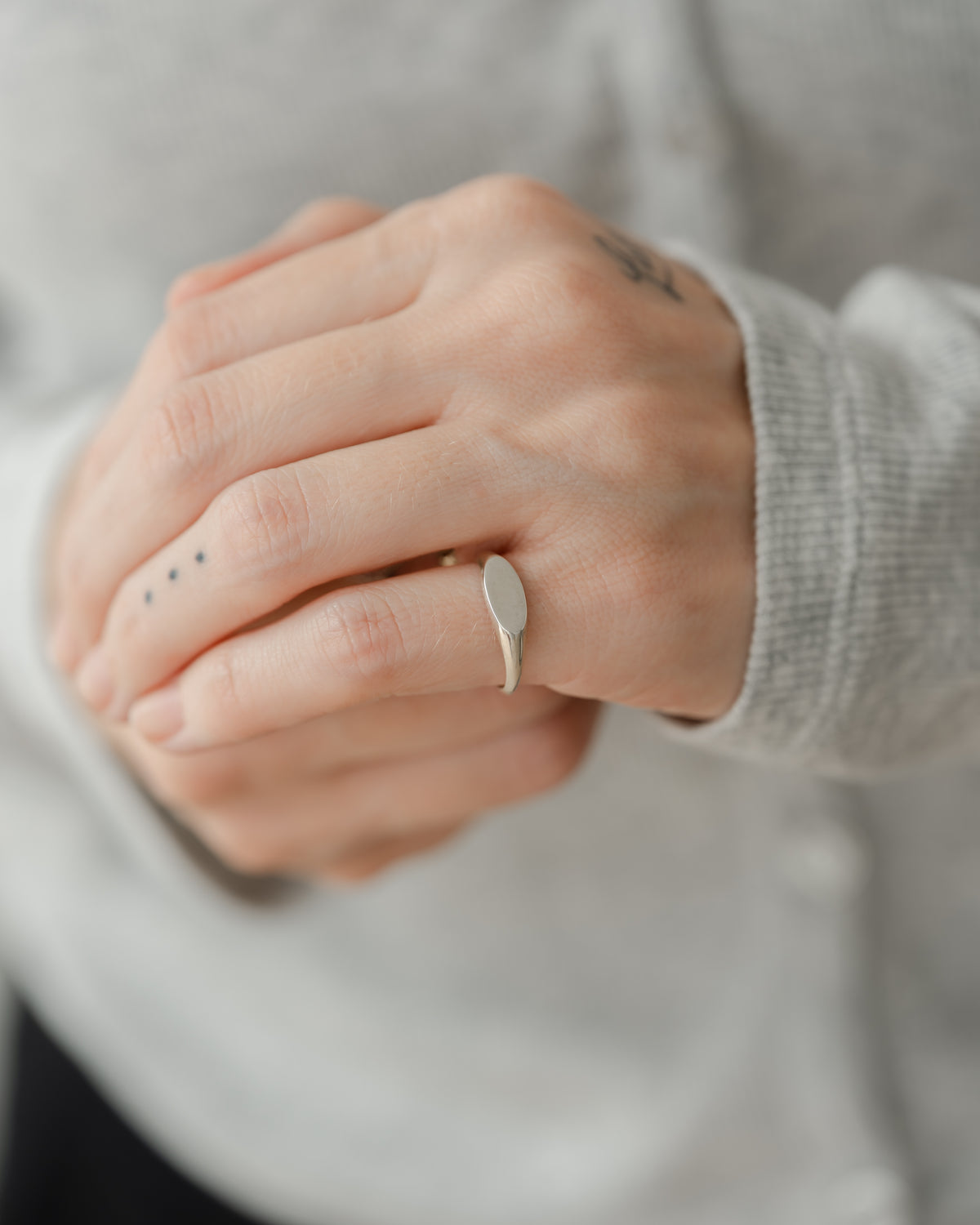 Oval Signet Pinky Ring
