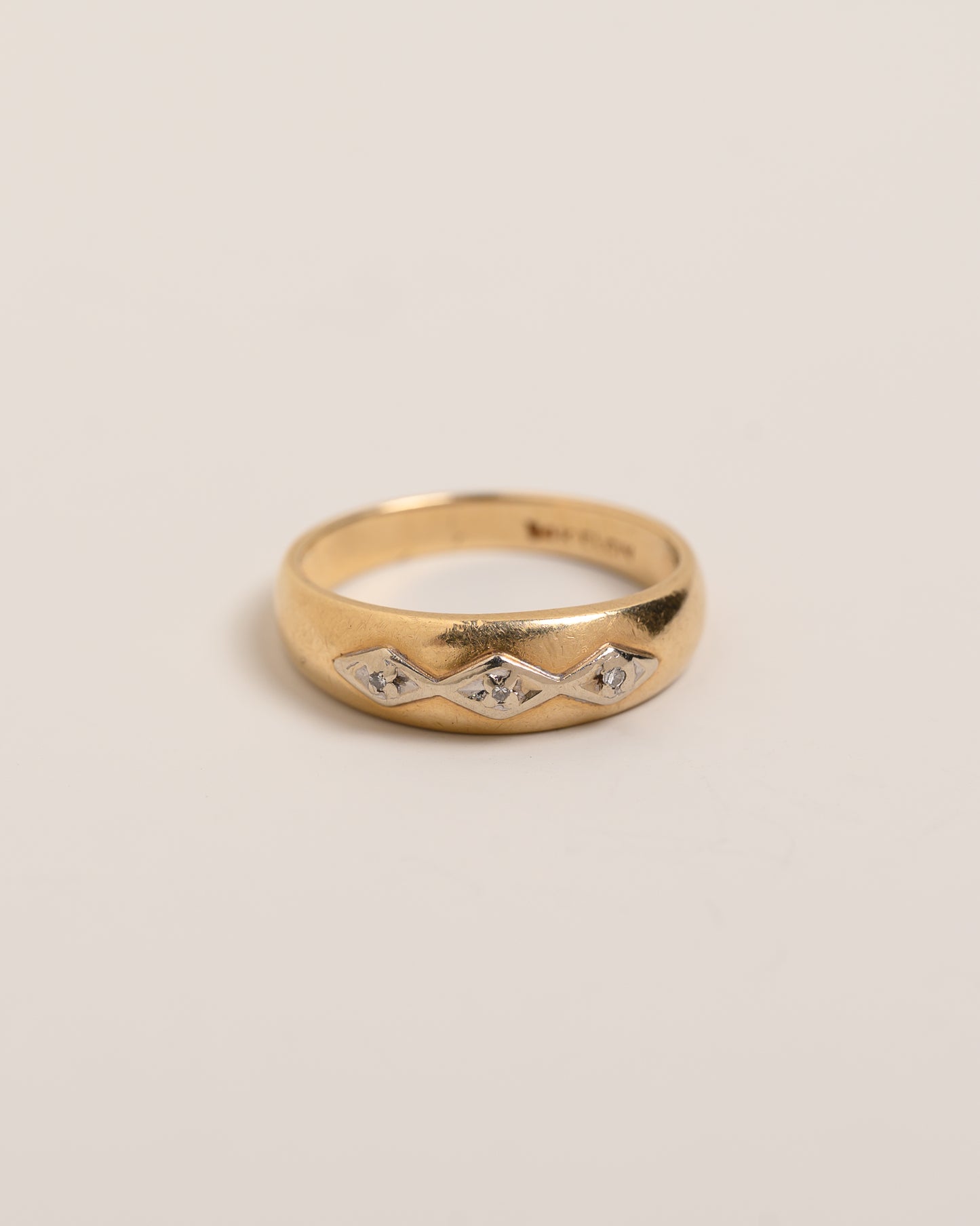 Vintage Yellow and White Gold Band