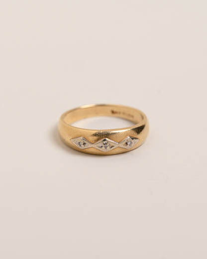 Vintage Yellow and White Gold Band
