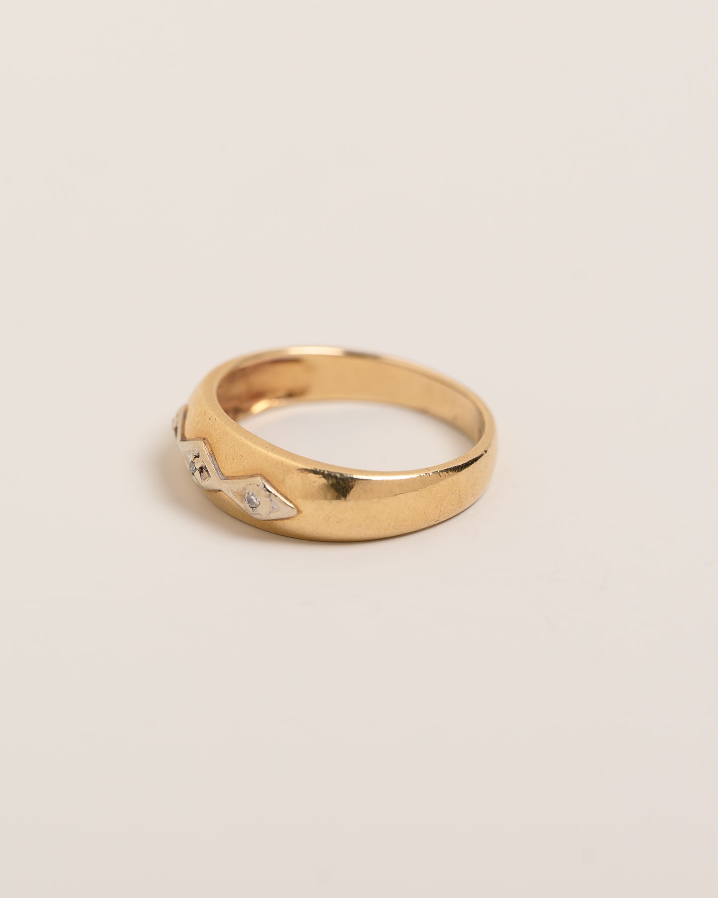 Vintage Yellow and White Gold Band