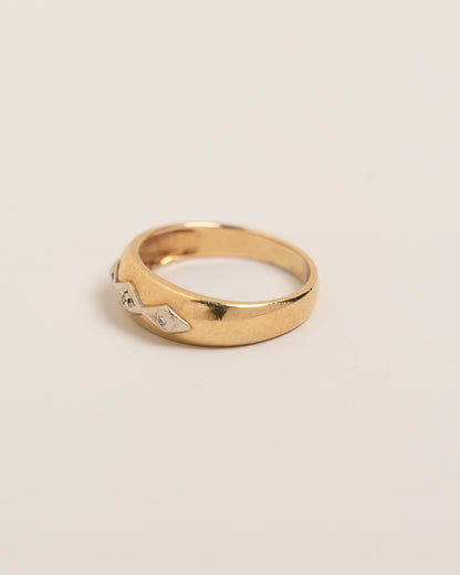 Vintage Yellow and White Gold Band
